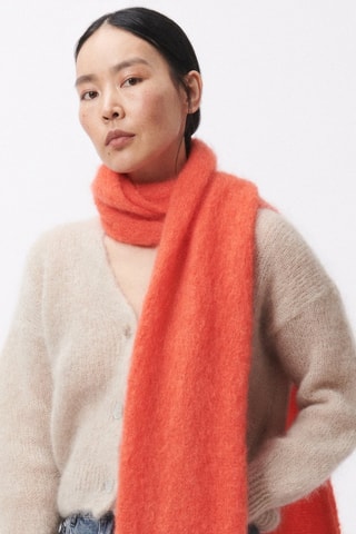 Echarpe en mohair et laine Izel - Orange