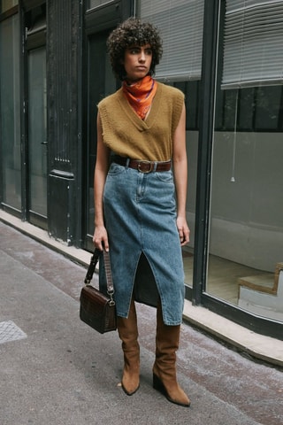 Ceinture en cuir Suzanne - Marron