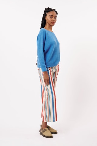 Pull en alpaga et laine Sylvie - Bleu électrique