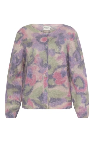 Pull tie and dye en mohair et laine Lata - Violet et rose