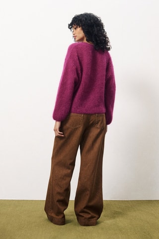 Gilet en mohair et laine Enorah - Violet