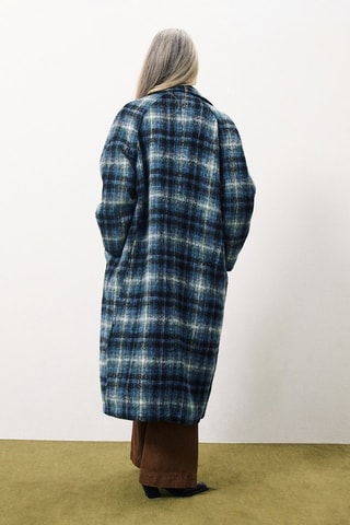 Manteau en laine Delphina - Bleu pétrole