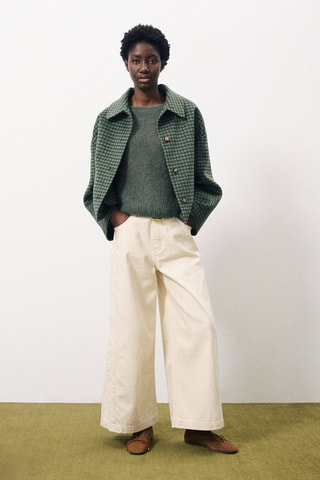 Veste en laine Eda - Vert foncé