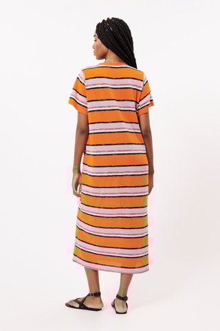 Robe t-shirt Armony - Orange et noir