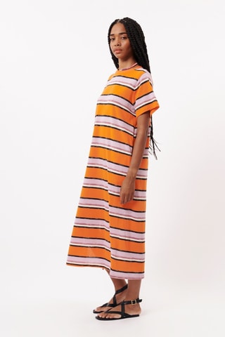 Robe t-shirt Armony - Orange et noir