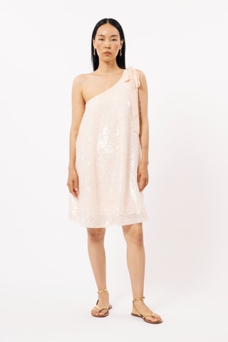 Robe asymétrique Ariane - Rose poudré