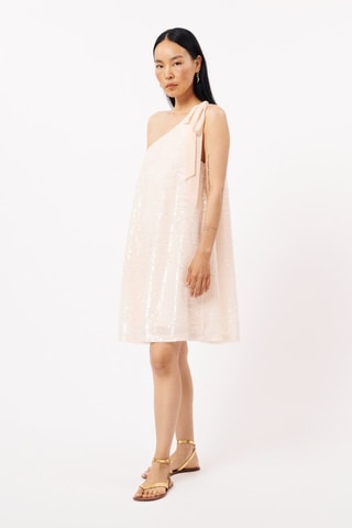 Robe asymétrique Ariane - Rose poudré