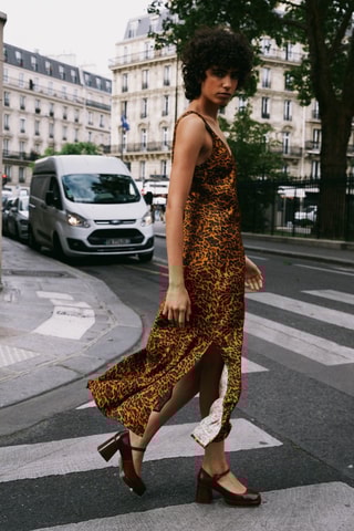 Robe longue Nahila - Marron