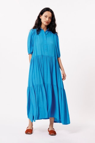 Robe longue Elif - Bleu électrique