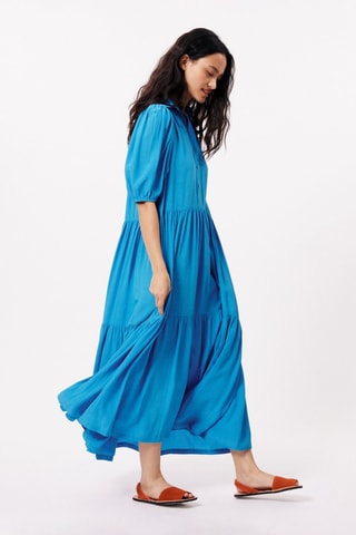 Robe longue Elif - Bleu électrique