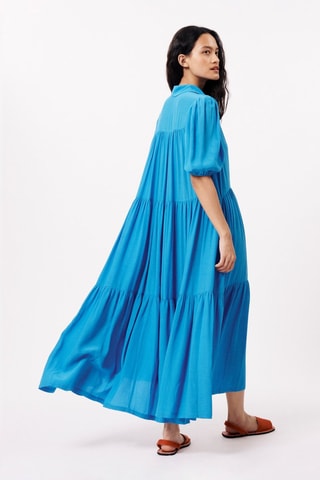 Robe longue Elif - Bleu électrique