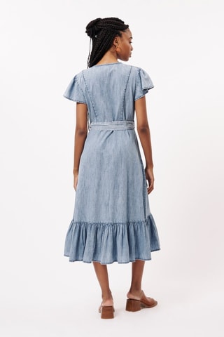 Robe chemise en jean Nolene - Ciel