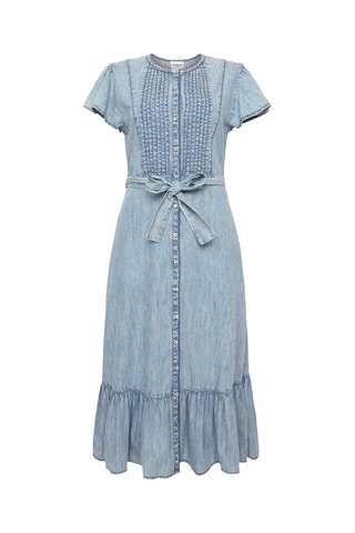 Robe chemise en jean Nolene - Ciel