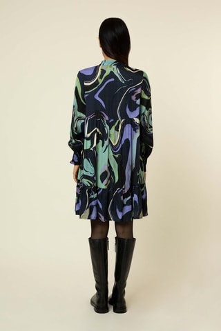 Robe chemise Kym - Bleu marine et violet