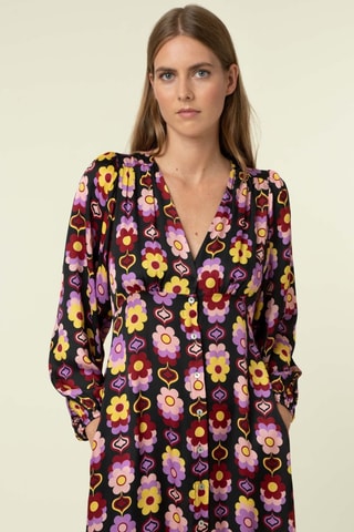 Robe chemise Holy - Noir et jaune