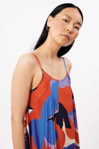 Robe longue Aria - Rouge et violet