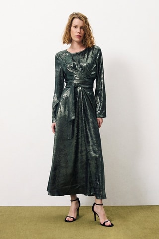 Robe longue Clarina - Vert foncé