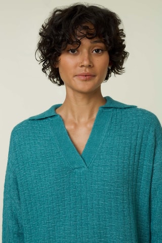 Robe pull Timea - Bleu canard