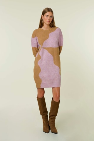 Robe pull Adele - Camel et violet