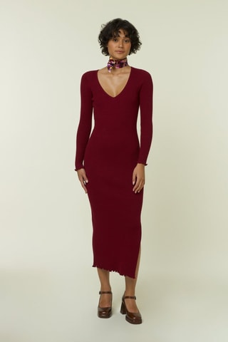 Robe fourreau Brigitte - Bordeaux