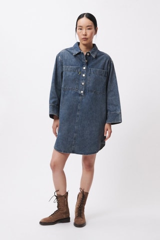 Robe chemise en jean Domittille - Bleu