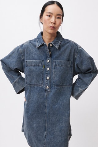 Robe chemise en jean Domittille - Bleu