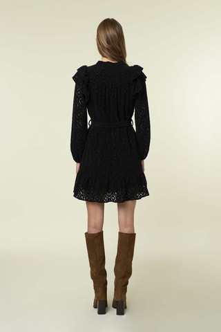 Robe patineuse en dentelle Charleene - Noir