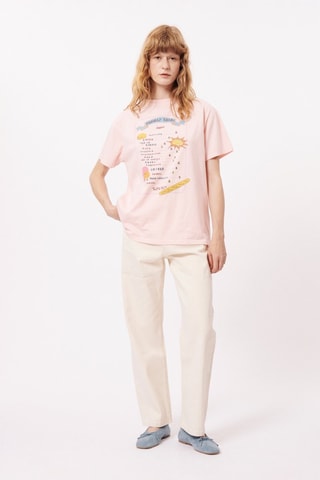 T-shirt en coton biologique Cyriane - Rose