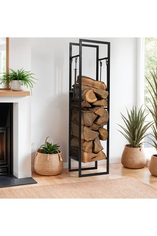 Portalegna verticale e accessori - 45 x 170 x 30 cm