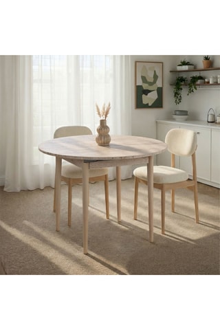 Table à manger ovale extensible Viona - 100/131 x 75 x 100 cm