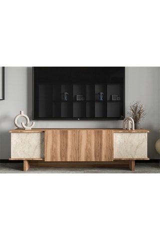 Meuble TV 4 portes Diana - 180 x 50 x 33 cm