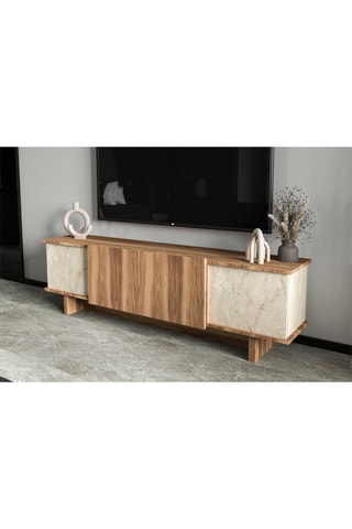 Meuble TV 4 portes Diana - 180 x 50 x 33 cm