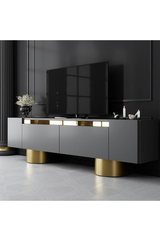 Meuble TV 2 abattants - 180 x 50 x 30 cm