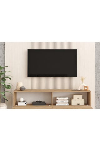 Meuble TV 2 abattants  - 160 x 45,1 x 35,5 cm