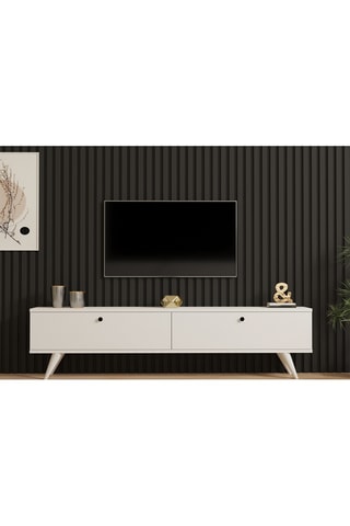 Meuble TV 2 abattants Paris - 160 x 40 x 25 cm