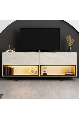 Meuble TV 2 portes Ekol Down - 180 x 32 x 67 cm