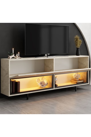 Meuble TV 2 portes Ekol Down - 180 x 32 x 67 cm