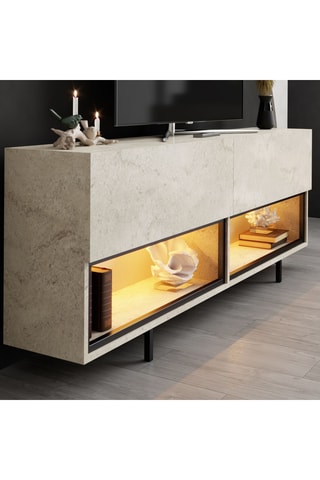 Meuble TV 2 portes Ekol Down - 180 x 32 x 67 cm