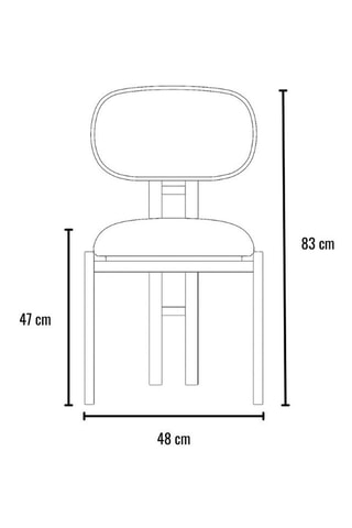 2 Chaises - 83 x 48 x 47 cm