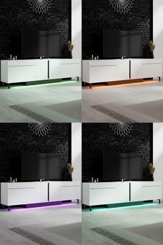 Meuble TV 2 abattants - 180 x 50 x 32 cm