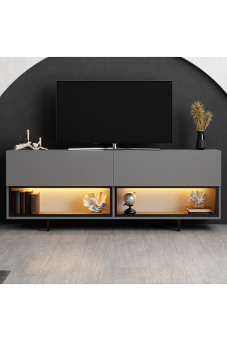 Meuble TV 2 abattants - 180 x 32 x 57 cm