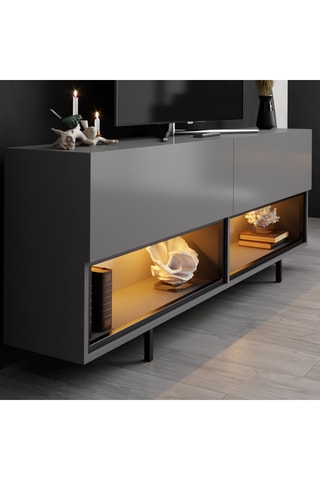 Meuble TV 2 abattants - 180 x 32 x 57 cm