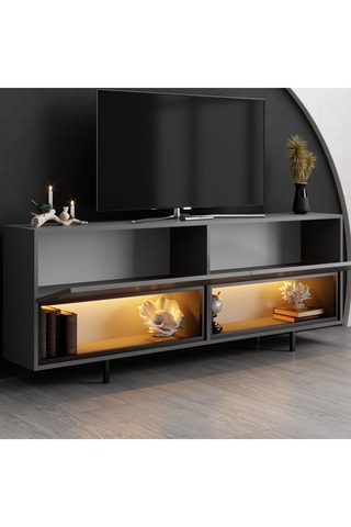 Meuble TV 2 abattants - 180 x 32 x 57 cm