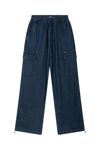 Pantalon wide legs - Bleu foncé