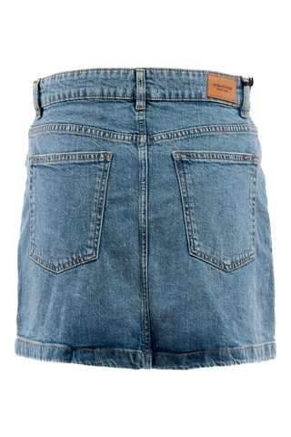 Jupe droite en jean taille haute - Bleu