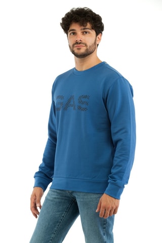 Sweat regular - Noir et bleu