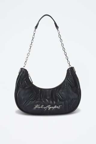 Sac porté épaule en cuir - Noir