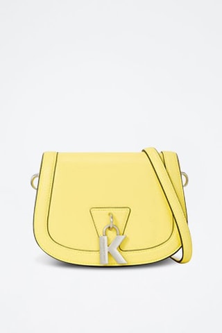 Sac bandoulière en cuir - Jaune