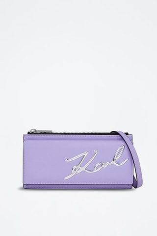 Sac bandoulière en cuir - Mauve