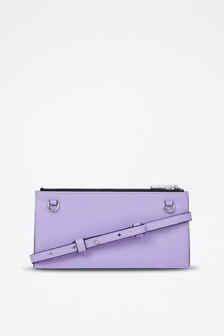 Sac bandoulière en cuir - Mauve